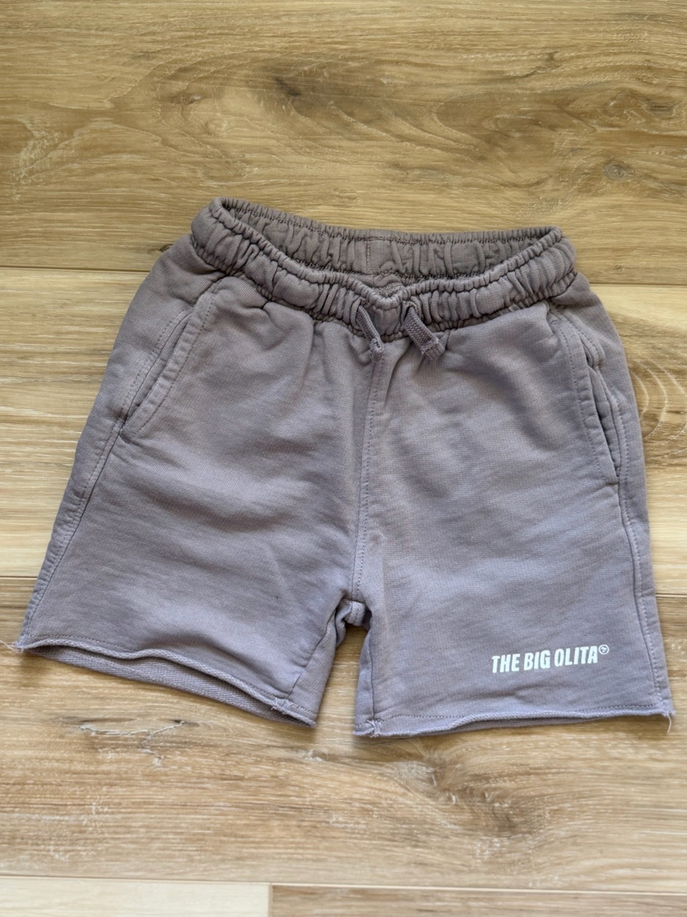 Zara Kids Elastic Drawstring Shorts - Taupe Gray